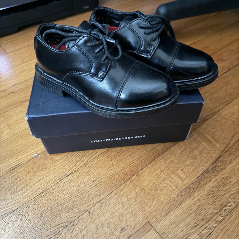 Bruno Marc Kids' Black Dress Shoes